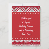 Gebreide Kerstmis Feestdagenkaart (Achterkant)