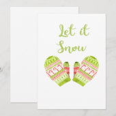 Gebreide Kerstmutsen Feestdagenkaart (Voorkant / Achterkant)