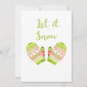 gebreide kerstwanten feestdagenkaart