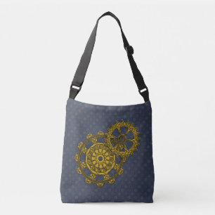 Gebreide Klokwerk All-Over-Print Tas