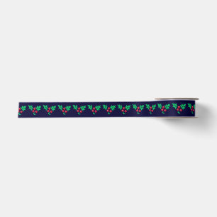 Gebreide Mistletoe Patroon op Navy Blue Christmas Lint