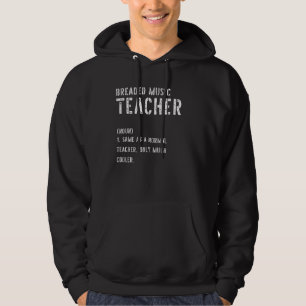 Gebreide muziek leraar definitie eerste dag van sc hoodie