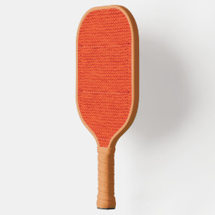 Gebreide oranje wol pickleball paddle