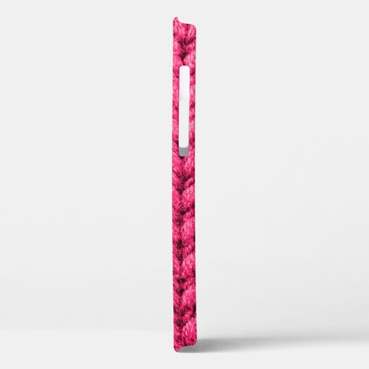 Gebreide roze achtergrond. Garens. Verticaal kn Case-Mate iPhone Case (Achterkant / Links)