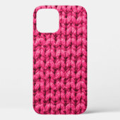 Gebreide roze achtergrond. Garens. Verticaal kn Case-Mate iPhone Case (Achterkant)