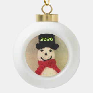 Gebreide Sneeuwman Kerst Ornament