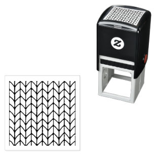 GEBREIDE STEEK 1,5" Zelfinkt Rubber Stamp Zelfinktende Stempel
