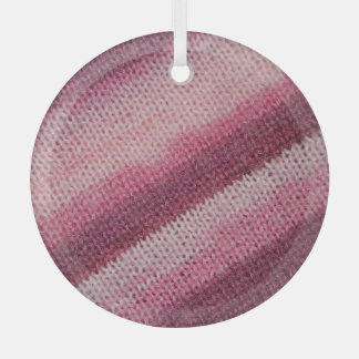 Gebreide stof textuur, paarse-roze abstract. glas ornament