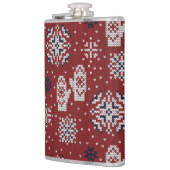 Gebreide winter kerst decoratief patroon heupfles (Links)