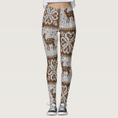 Gebreide winterherten: dessin. leggings (Voorkant)
