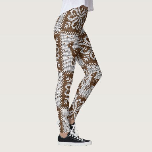 Gebreide winterherten: dessin. leggings (Rechts)