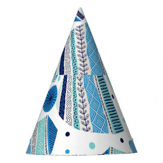 Gebreide winterkleding: Gezellig naadloos patroon. Feesthoedjes