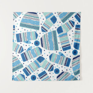 Gebreide winterkleding: Gezellig naadloos patroon. Wandkleed