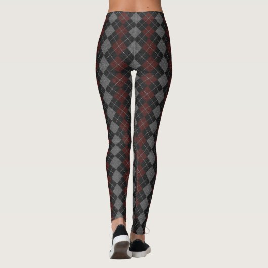 Gebreide wol Pattern Print Leggings (Achterkant)