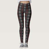 Gebreide wol Pattern Print Leggings (Voorkant)