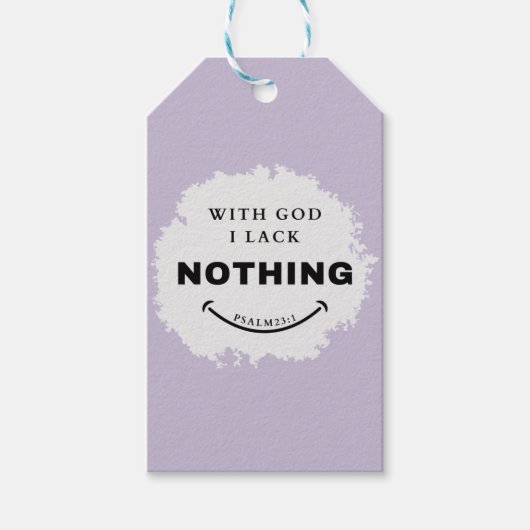 Gebrek aan niets cadeau Label Cadeaulabel (Voorkant)