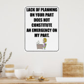 Gebrek aan planning op uw poster (Keuken)