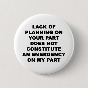 Gebrek aan planning ronde button 5,7 cm