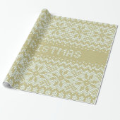 Gebrek Stitch Pattern7 Sage ID208 Cadeaupapier (Uitgerold)