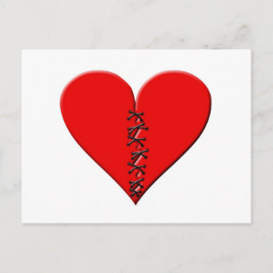 Gebrochenes, geflicktes Herz Briefkaart