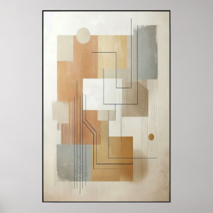 Gebroken aardetongeometrie poster