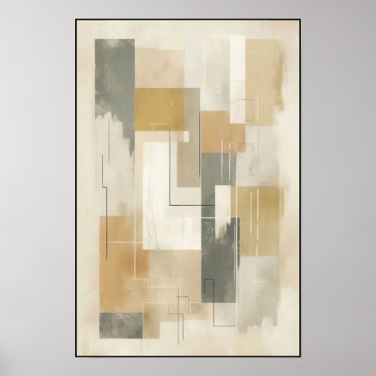Gebroken aardetongeometrie poster (Voorkant)