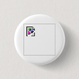 Gebroken Afbeelding JPG JPEG GIF PNG Ronde Button 3,2 Cm