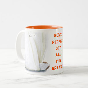 Gebroken Arm Beterschap Tweekleurige Koffiemok