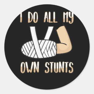 Gebroken arm voor kinderen... ik doe al mijn eigen ronde sticker