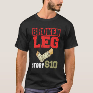 Gebroken been herstel enkelvoet knie oefening t-shirt