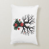 Gebroken bomen en verstrengelde rozen accent kussen (Achterkant (Verticaal))