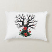 Gebroken bomen en verstrengelde rozen accent kussen (Achterkant)