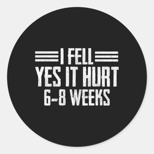 Gebroken bot gebroken arm been pols herstel ronde sticker (Voorkant)