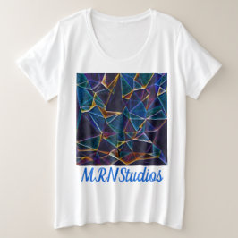 Gebroken bubbels plus grootte T-shirt