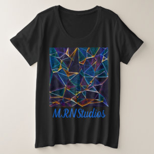Gebroken bubbels plus grootte T-shirt