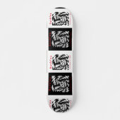 Gebroken Bunny geblokte chaos skateboard! Skateboard (Voorkant)
