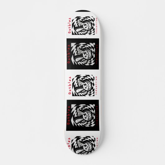 Gebroken Bunny geblokte chaos skateboard! Skateboard (Voorkant)