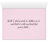 Gebroken Cartoon Kitty Cat Aangepaste tekst (Binenzijde Horizontaal (Onderkant))