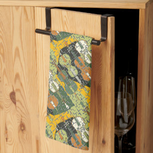 Gebroken cellopatroon theedoek