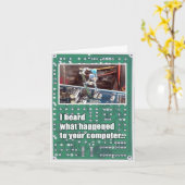 Gebroken computer sympathie kaart (onze gedachten) (Gele Bloem)