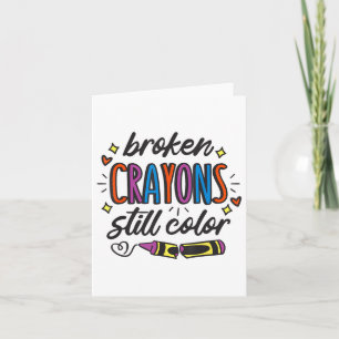 Gebroken Crayons nog steeds: preventie van zelfmoo Kaart