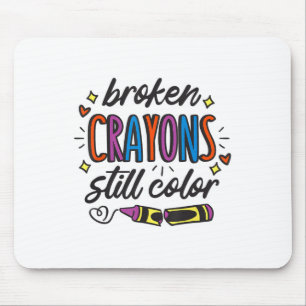 Gebroken Crayons nog steeds: preventie van zelfmoo Muismat