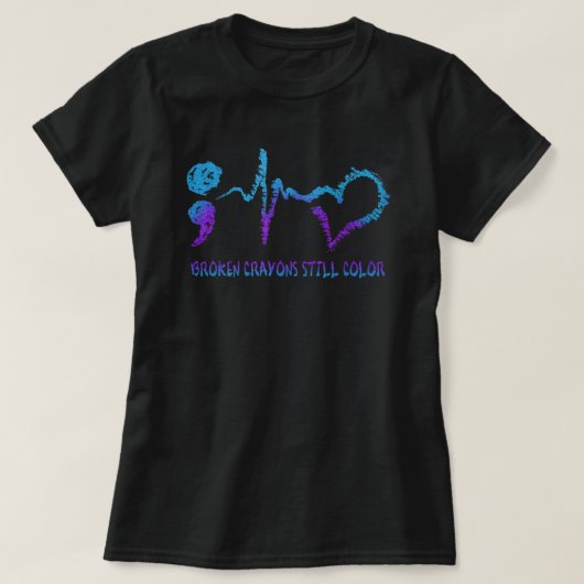 Gebroken Crayons nog steeds: preventie van zelfmoo T-shirt (Design voorkant)
