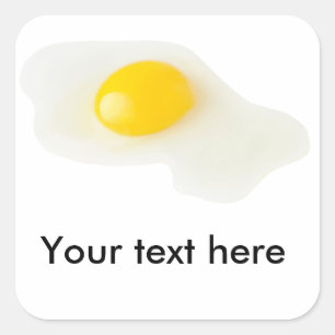 Gebroken ei vierkante sticker