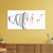 Gebroken en uit elkaar vallend vaas verloop kleure canvas afdruk (Insitu (Woonkamer))