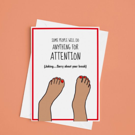 Gebroken enkel grappig kaart