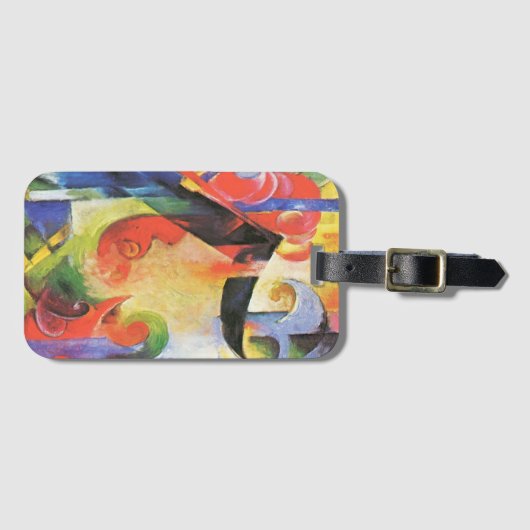 Gebroken formulieren van Franz Marc, Abstracte ku Bagagelabel (Voorkant (horizontaal))