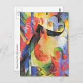 Gebroken formulieren van Franz Marc, Abstracte ku Briefkaart (Voorkant / Achterkant)