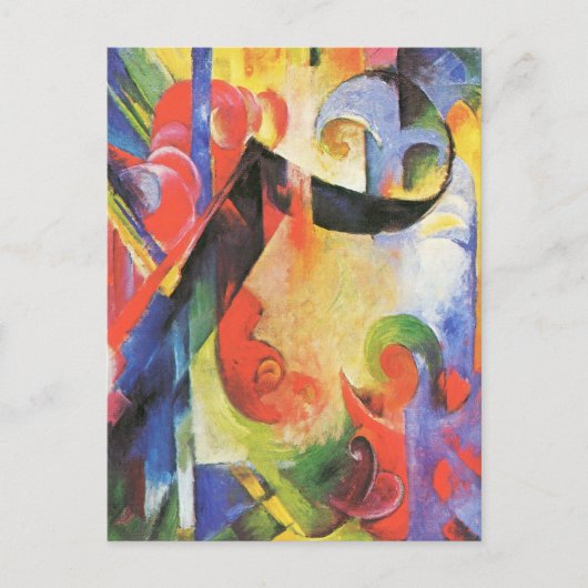 Gebroken formulieren van Franz Marc, Abstracte ku Briefkaart (Voorkant)