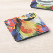 Gebroken formulieren van Franz Marc,  Abstracte ku Drankjes Onderzetter (Linkerzijde)